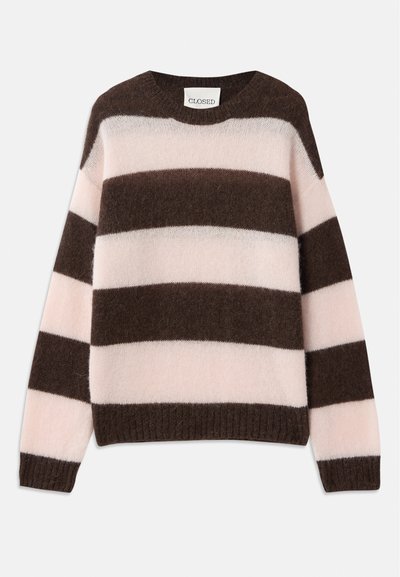 CLOSED STRIPE CREW NECK JUMPER - Strickpullover - espresso brown