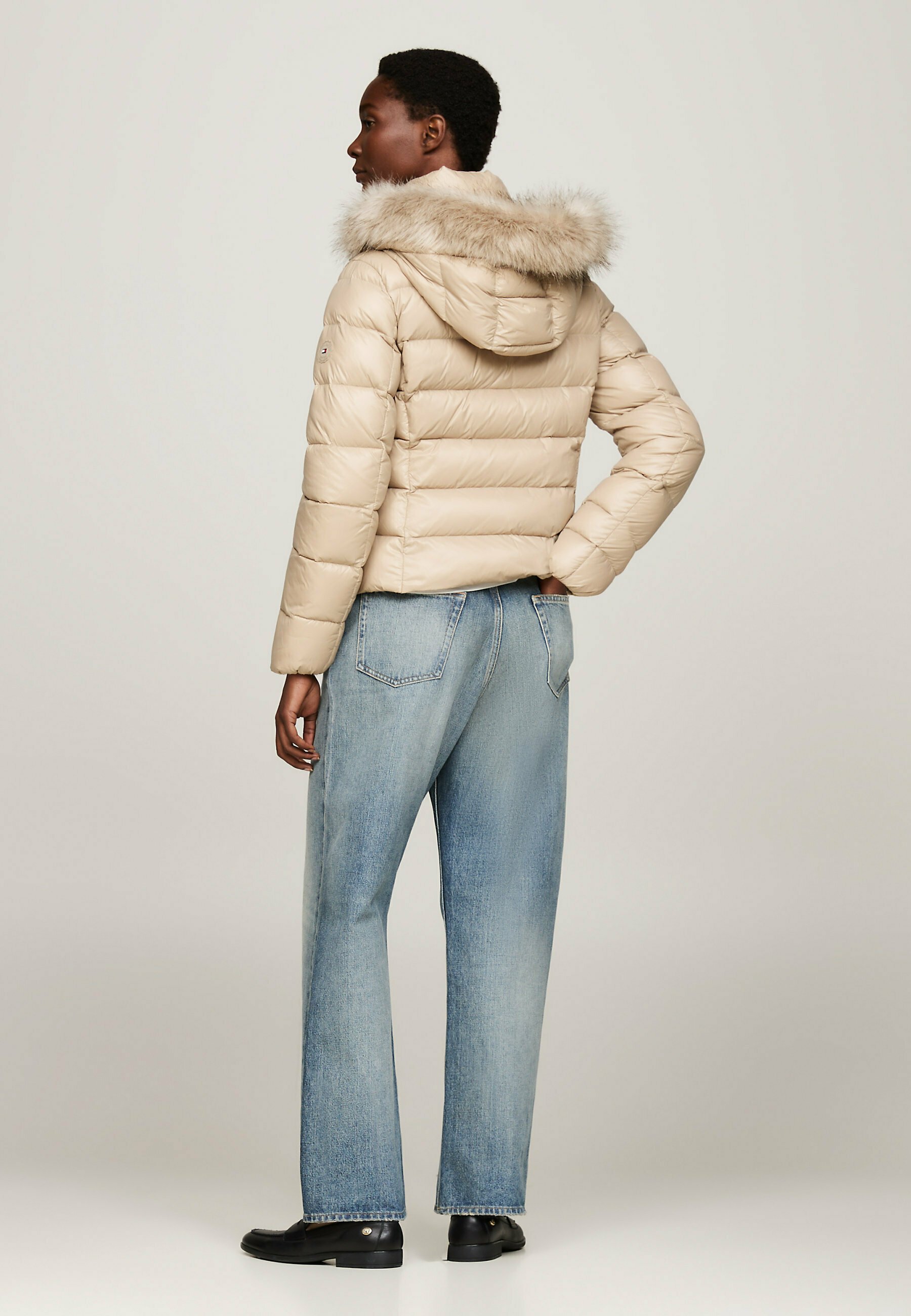 Tommy Hilfiger GLOSS TYRA - Down jacket - beige - Zalando