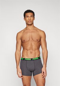 Puma EVERYDAY BASIC 2 PACK - Boxer alsónadrág - black/green pop