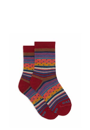 WITH STRIPES AND POLKA DOTS - Calze - dark red