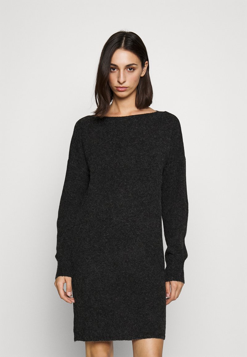 Vero Moda Petite VMDOFFY O NECK BOXY - Trui - birch/grijs