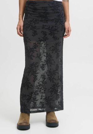 GERADER JASMIN - Jupe longue - black