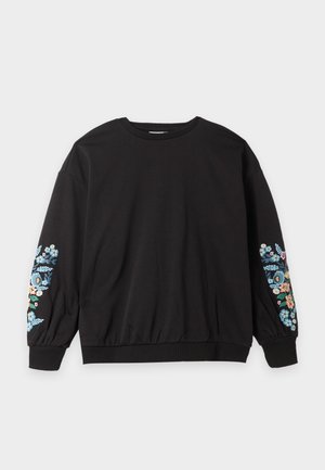 ONLY Carmakoma, CARBROOKE O NECK PRINT - Melegítőfelső - black