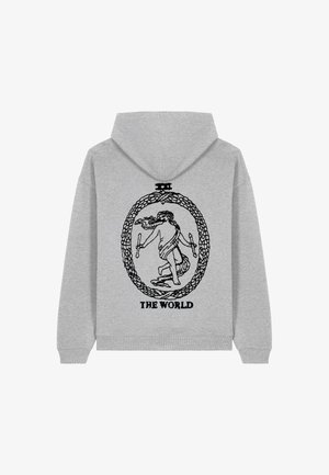 THEWORLD EMBROIDERY HEAVYWEIGHT - Kapucnis pulóver - mottled grey