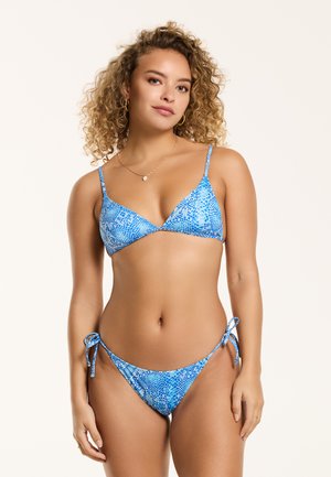 ROMY FIXED TRIANGLE SET - Bikinier - electric blue snake