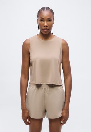 Even&Odd active, ESSENTIAL TRAINING SLEEVELESS TOP - Débardeur - beige