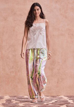 Next, Broek - ecru green
