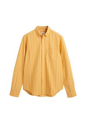 GANT REGULAR FIT STRIPED ARCHIVE OXFORD - Vapaa-ajan kauluspaita - medal yellow