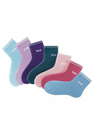 H.I.S 7 PACK - Socken - hellblau rosa petrol lila blau helllila beere