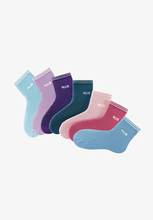 H.I.S 7 PACK - Socken - hellblau rosa petrol lila blau helllila beere