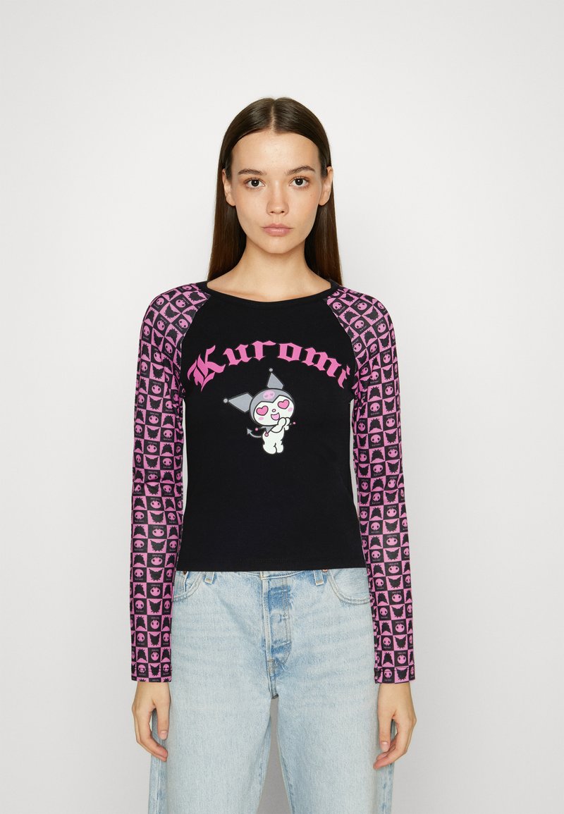 NEW girl ORDER KUROMI CONTRAST LONG SLEEVE Top s dlhým rukávom