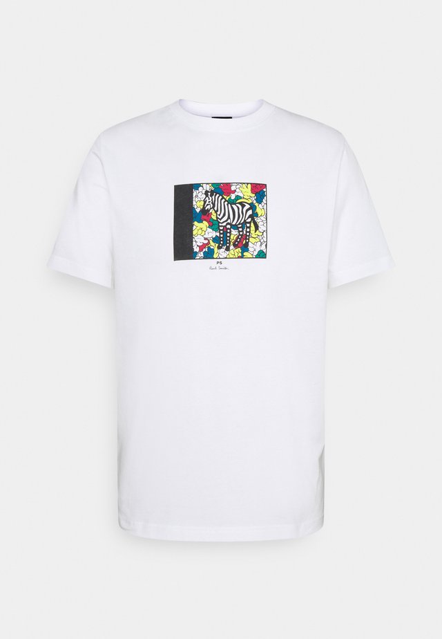 MENS ZEBRA HANDS - Print T-shirt - white