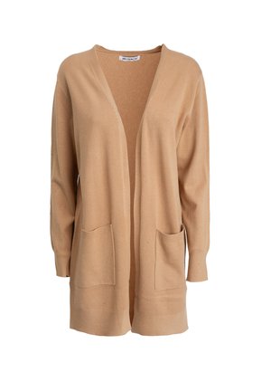 INFLUENCER, INFLUENCER CARDIGAN MIDI-LENGTH CARDIGAN - Vest - camel