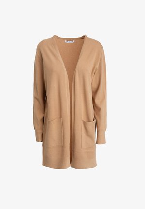 INFLUENCER, INFLUENCER CARDIGAN MIDI-LENGTH CARDIGAN - Vest - camel