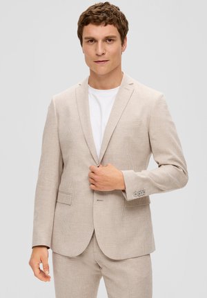 s.Oliver BLACK LABEL IM HAHNENTRITTMUSTER - Suit jacket - beige