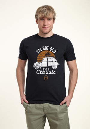 CITROEN 2CV WHITE I'M NOT OLD CLASSIC SUNSET - Triko s potiskem - navy blue