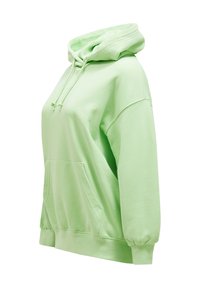 Felpa verde chiaro con tasca a marsupio, cappuccio con cordino e maniche lunghe. Realizzata in materiale morbido e liscio con una vestibilità comoda.