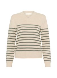 WALLIS V-NECK  - Maglione - agave stripe