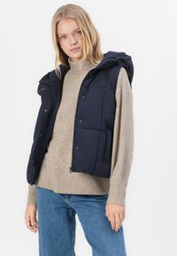 JDY JDYWONDER SHORT HOOD - Strukirani kaput - night sky