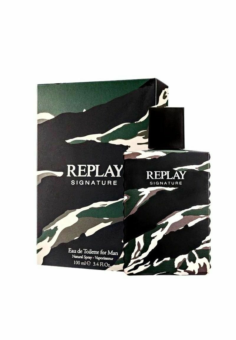 Replay Fragrances - GIFTSET REPLAY SIGNATURE MAN EDT 100ML + POCHETTE - Eau de toilette - black, Förstora