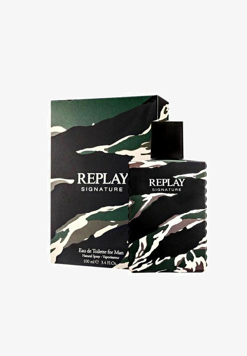 Replay Fragrances - GIFTSET REPLAY SIGNATURE MAN EDT 100ML + POCHETTE - Eau de toilette - black, Förstora