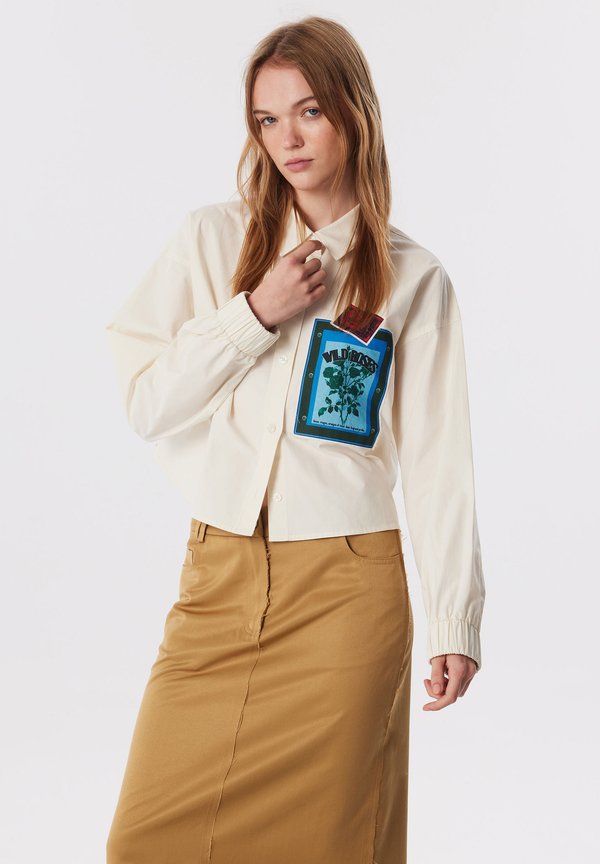 PATCHED - Hemdbluse - ecru