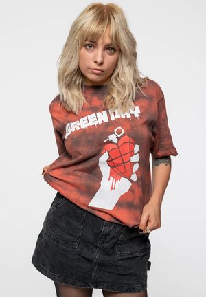 DAY AMERICAN IDIOT DYE  - Print T-shirt - red