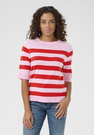CUSABI ANNEMETTE - Print T-shirt - pink red stripe
