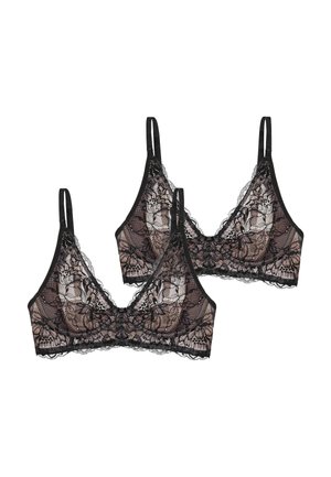 2-PACK AMOURETTE CHARM - Triangel BH - black