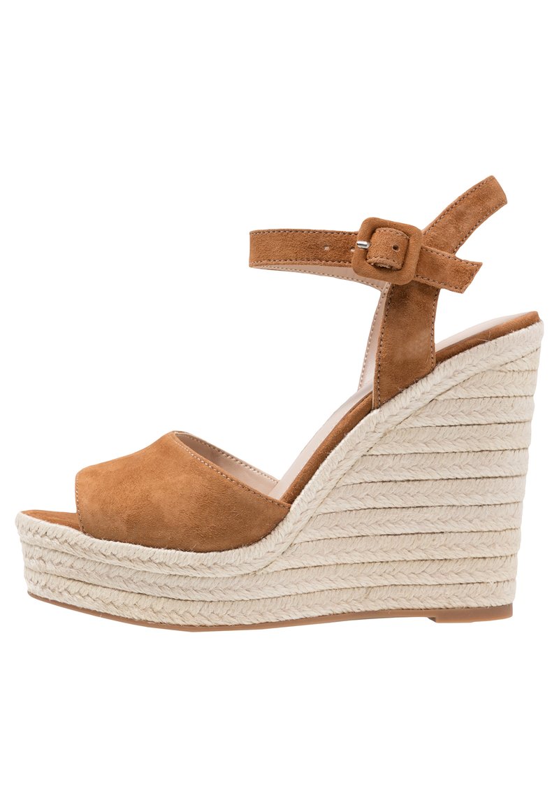 ALDO Sandalen met sleehak lichtbruin