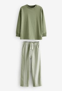 Next LONG SLEEVE CHECK 2 PACK  - REGULAR FIT SET - Pyjama - blue sage green stripe