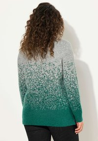 Ulla Popken GRADIENT LONG SLEEVE V-NECK - Trui - light gray melange