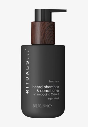 2-IN-1 BEARD SHAMPOO & CONDITIONER - HOMME - WOODY - ARGAN & BASIL OIL - Bart-Shampoo - -