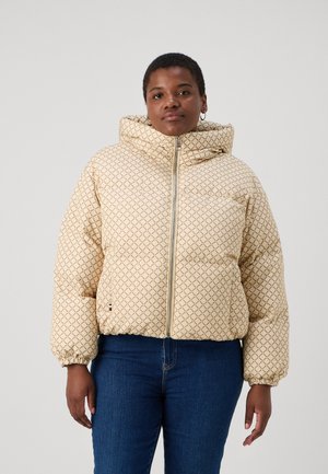 Tommy Hilfiger Curve NEW YORK HOOD PUFFER - Untuvatakki - country ivory
