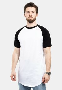 Blackskies ROUND BASEBALL KURZARM - Marškinėliai su spaudiniu - white/black