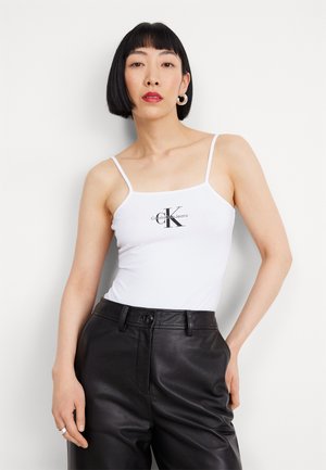 Calvin Klein Jeans MONOLOGO STRAPPY - Bodi - bright white