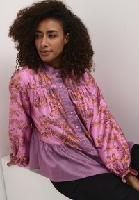 Culture Blúzka so zapínaním na gombíky - phlox pink graphic