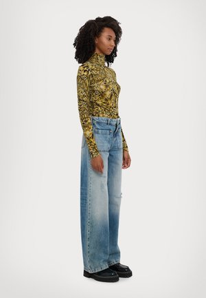 STRAIGHT HIGH LOOSE FIT - Wide Leg - indigo