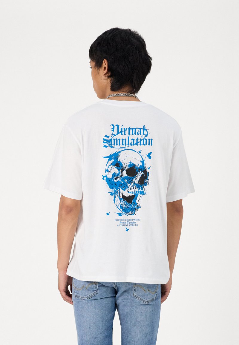 Jack & Jones JORVIRTUAL OVERSIZED UNISEX - Μπλουζάκι με στάμπα - white