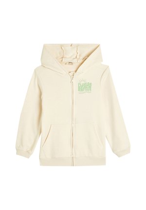 Koton OVERSIZE LONG SLEEVE POCKET DETAIL - Felpa con zip - beige