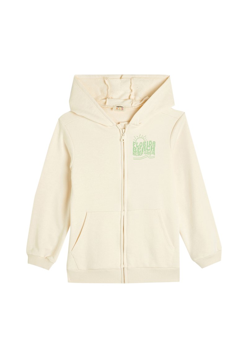 Koton OVERSIZE LONG SLEEVE POCKET DETAIL - Felpa con zip - beige