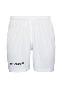 Şorturi albe sport dintr-un material ușor, cu o talie elastică. Prezintă logo-ul "GIVOVA" în negru pe partea stângă.