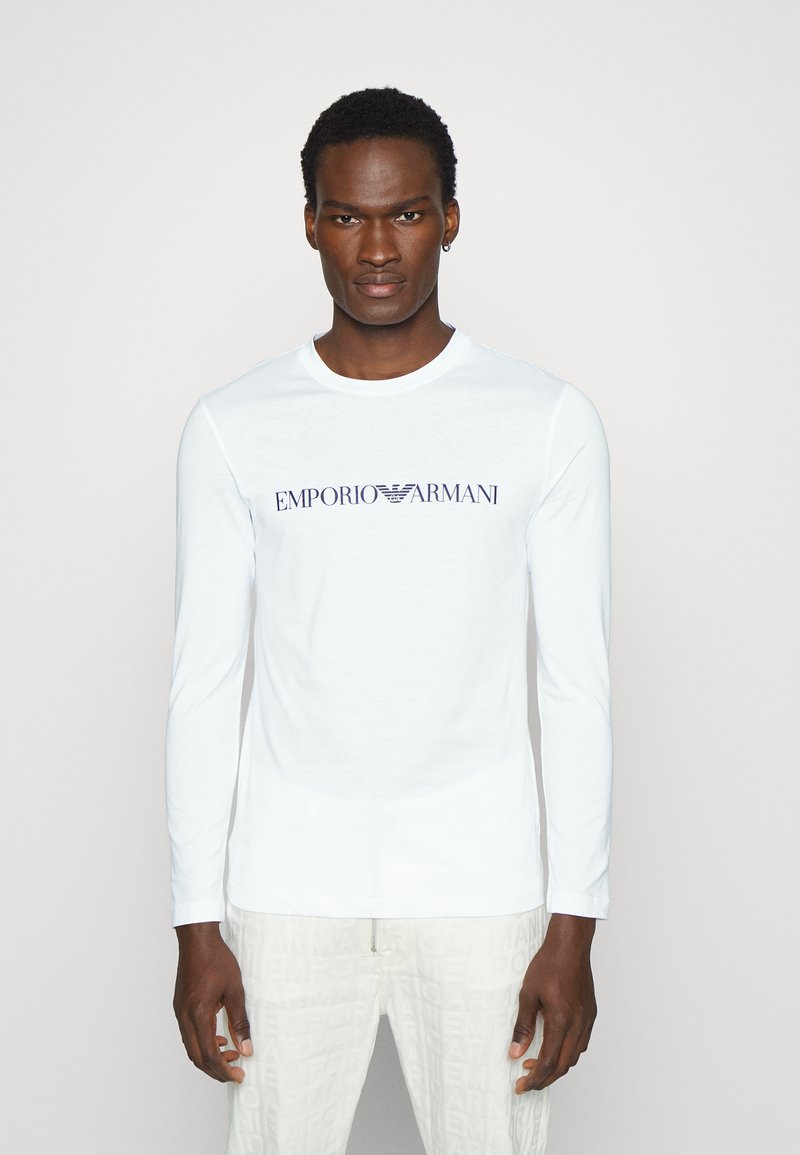 Emporio Armani - Top s dlouhým rukávem - bianco, Zvětšit