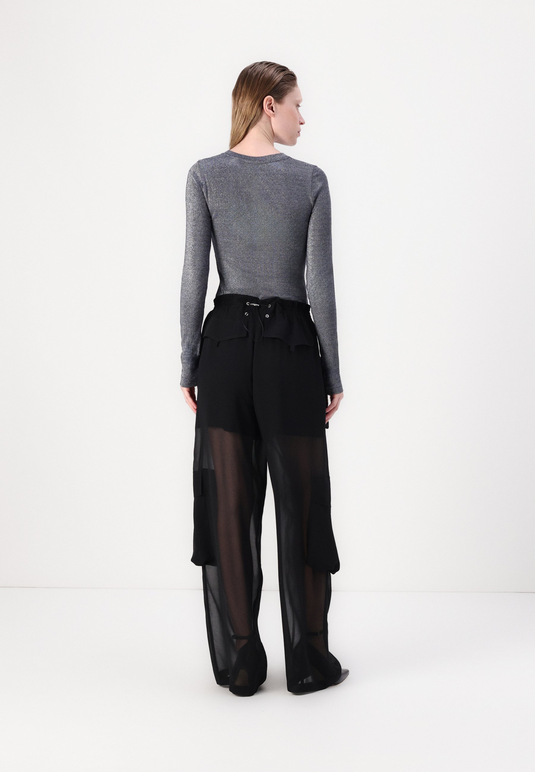 Pinko SOTTO CASA PANTALONE - Cargo trousers - black