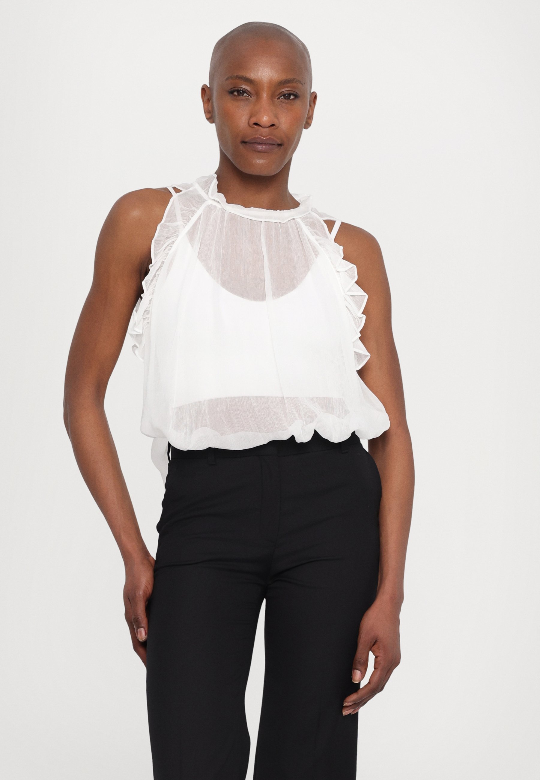 売れ筋商品|||デザイナーズリミックス シャツ レディース トップス IOLA - Blouse - cream DESIGNERS REMIX IOLA - Top - cream/off-white - Zalando.co.uk