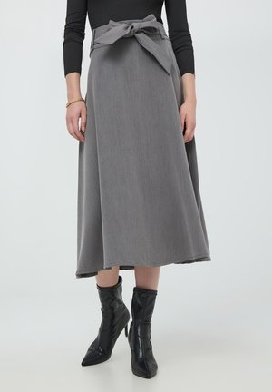 Terranova CON FUSCIACCA - Gonna a campana - grigio medio melange
