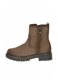 Caprice ELEGANTE-WEITE MIT CLIMOTION - Enkellaarsjes met plateauzool - taupe nubuc