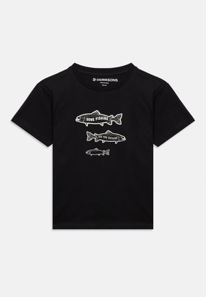 Didriksons, MYNTA UNISEX - Μπλουζάκι με στάμπα - black
