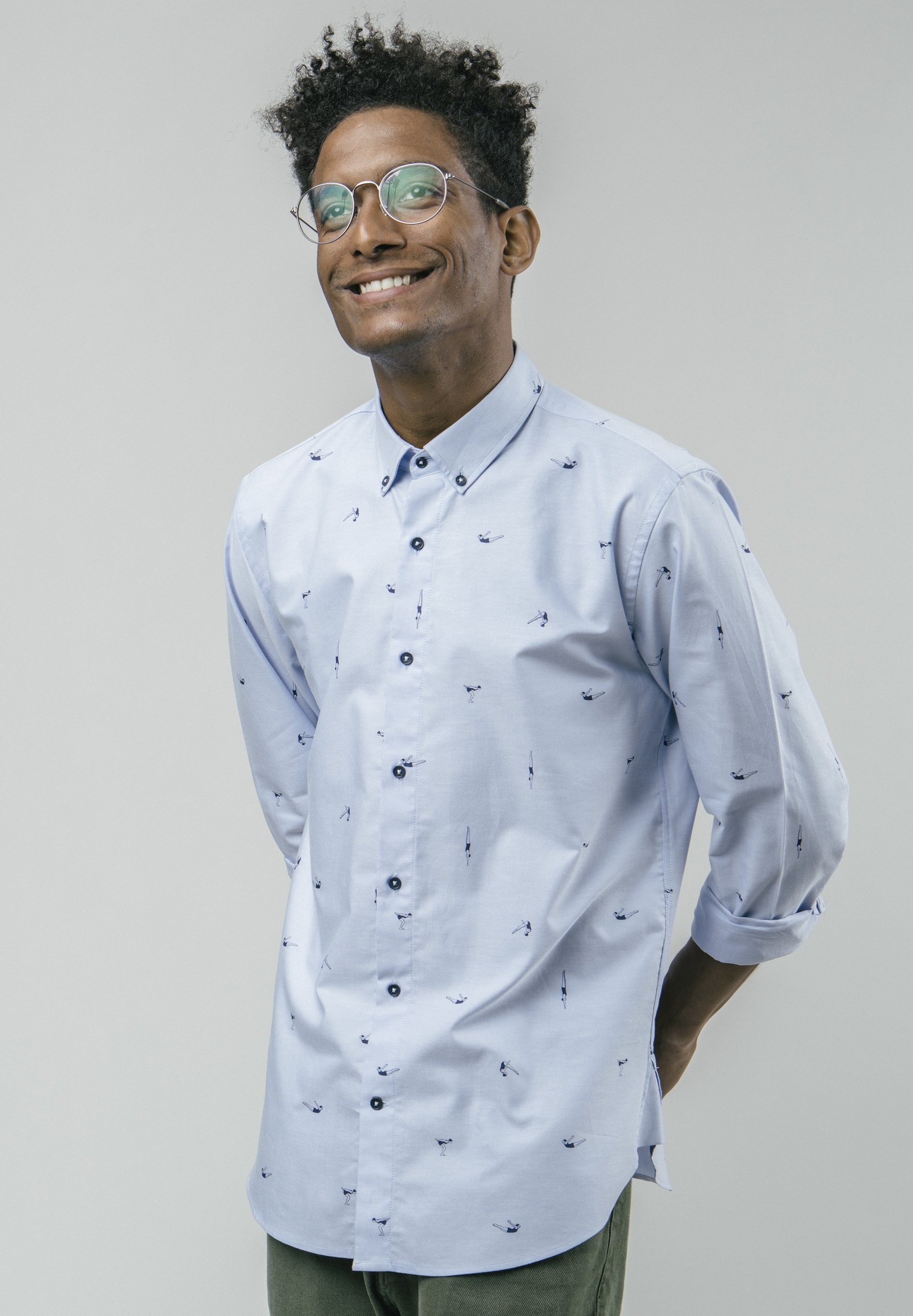 Brava Fabrics VINTAGE SWIMMER - Camisa - blue/azul Zalando.es