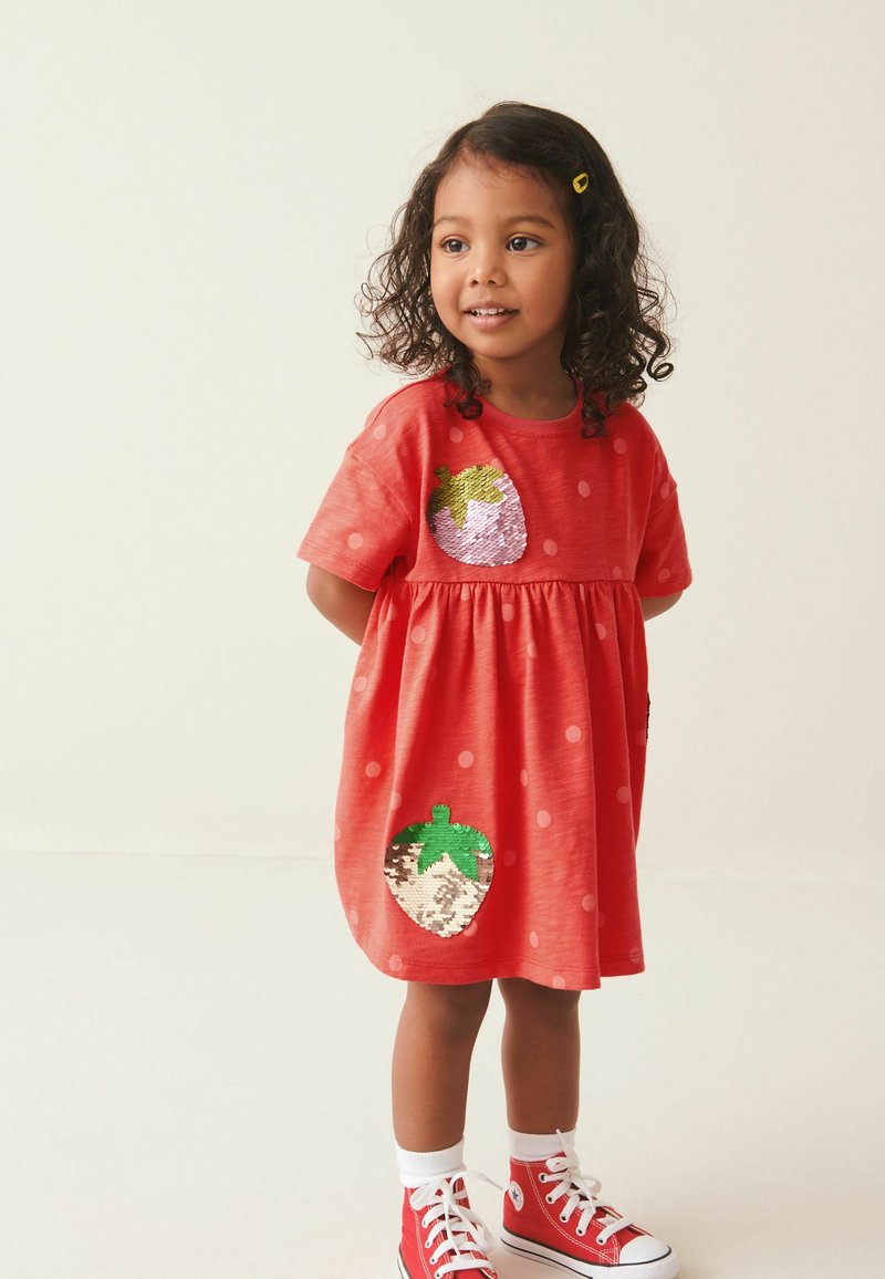 Next SEQUIN REGULAR FIT  - Jerseykjole - strawberry